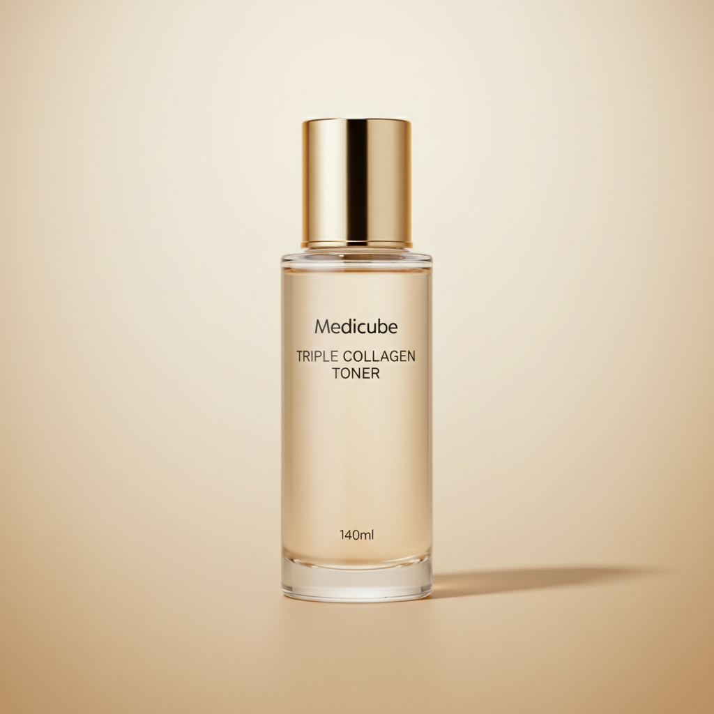Medicube Triple Collagen Toner premium K-beauty product shot